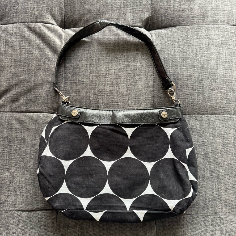 Polka Dot Thirty-One Shoulder Bag With Interchangeable Skirts